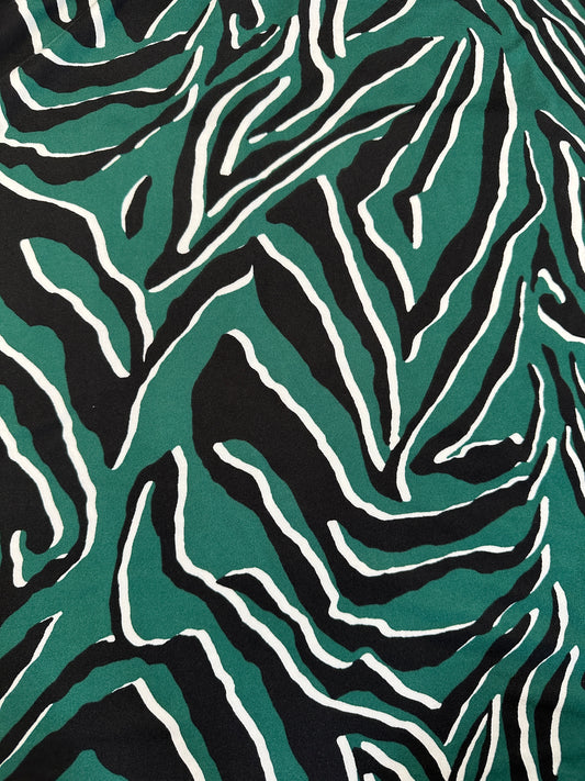 Hunter Green Zebra Knit