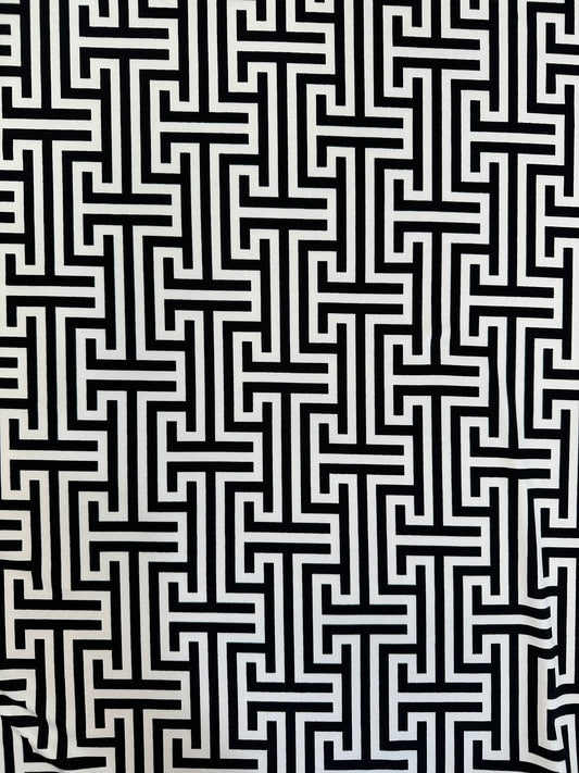 Black Geometric Knit