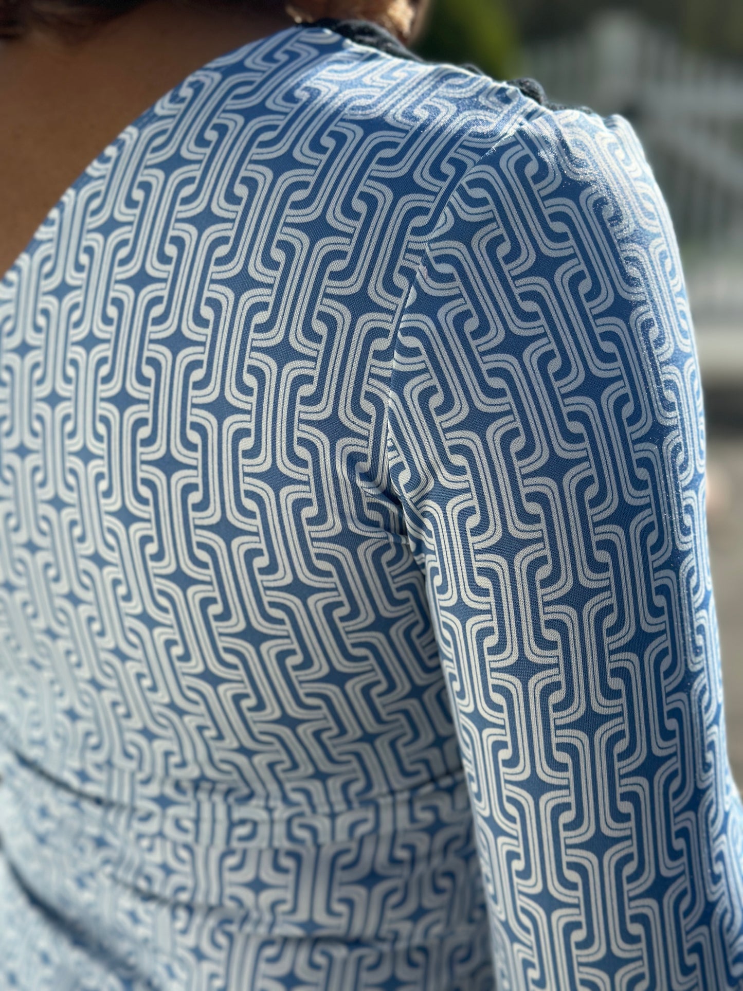 Blue Chain Link Knit